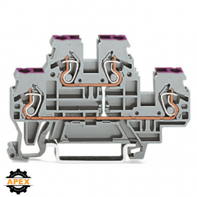 WAGO | 870-509 | DOUBLE-DECK TERMINAL BLOCK; 4-CONDUCTOR THR