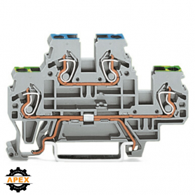WAGO | 870-527 | DOUBLE-DECK TERMINAL BLOCK; GROUND CONDUCTO