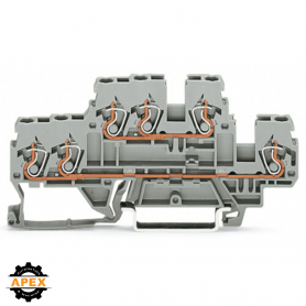 WAGO | 870-533 | 3-CONDUCTOR, DOUBLE-DECK TERMINAL BLOCK; TH