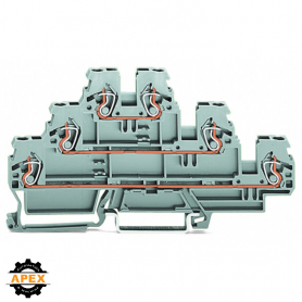 WAGO | 870-551 | TRIPLE-DECK TERMINAL BLOCK; THROUGH/THROUGH