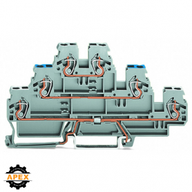WAGO | 870-558 | TRIPLE-DECK TERMINAL BLOCK; THROUGH/THROUGH