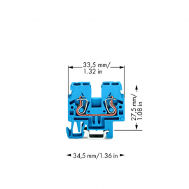 WAGO | 870-914 | 2-CONDUCTOR THROUGH TERMINAL BLOCK; 2.5 MM&sup2;