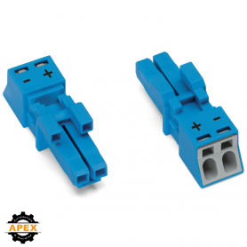 WAGO | 890-1102 | SOCKET 2-POLE; BLUE
