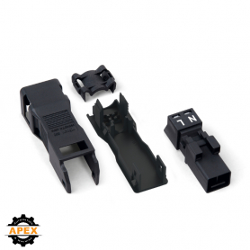 WAGO | 890-112 | PLUG WITH STRAIN RELIEF HOUSING; 2-POLE; BL
