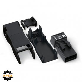 WAGO | 890-113 | PLUG WITH STRAIN RELIEF HOUSING; 3-POLE; BL