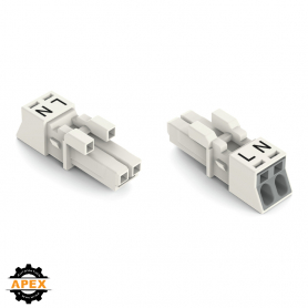 WAGO | 890-222 | SOCKET 2-POLE, WHITE
