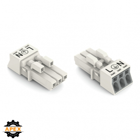 WAGO | 890-223 | SOCKET 3-POLE, WHITE