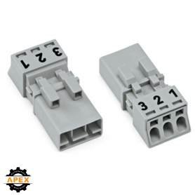 WAGO | 890-253 | PLUG 3-POLE, GRAY