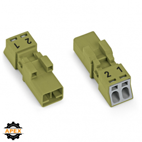 WAGO | 890-272 | PLUG 2-POLE, LIGHT GREEN