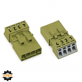 WAGO | 890-274 | PLUG 4-POLE, LIGHT GREEN