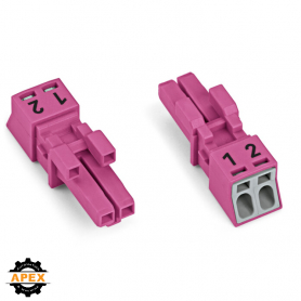 WAGO | 890-282 | SOCKET 2-POLE, PINK