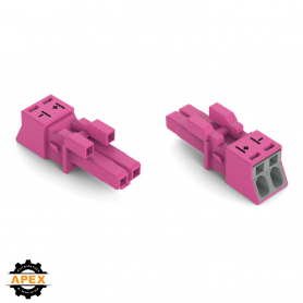 WAGO | 890-282/080-000 | SOCKET 2-POLE, PINK