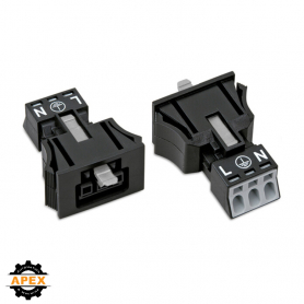 WAGO | 890-703 | SNAP-IN SOCKET BLACK