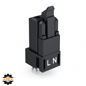 WAGO | 890-802 | SOCKET FOR PCBS STRAIGHT 2-POLE; BLACK