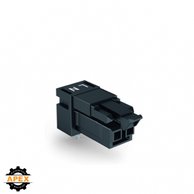 WAGO | 890-802/011-000 | SOCKET FOR PCBS ANGLED 2-POLE; BLAC