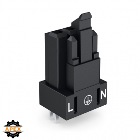 WAGO | 890-803 | SOCKET FOR PCBS STRAIGHT 3-POLE; BLACK