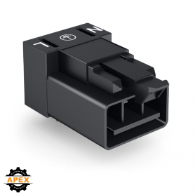 WAGO | 890-813/011-000 | PLUG FOR PCBS ANGLED 3-POLE; BLACK