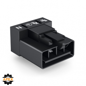 WAGO | 890-814/011-000 | PLUG FOR PCBS ANGLED 4-POLE, BLACK