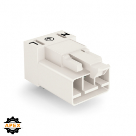 WAGO | 890-833/011-000 | PLUG FOR PCBS ANGLED 3-POLE, WHITE