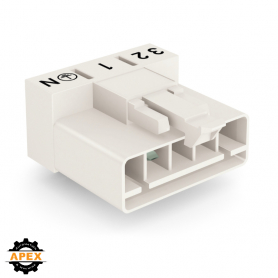 WAGO | 890-835/011-000 | PLUG FOR PCBS ANGLED 5-POLE, WHITE