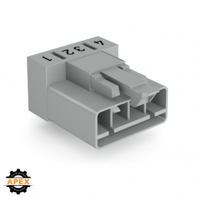 WAGO | 890-854/011-000 | PLUG FOR PCBS ANGLED 4-POLE, GRAY