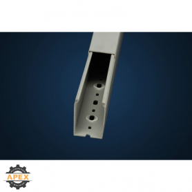 IBOCO | TSH-1530GA | SOLID DUCT  1 1/2 X 3 - GREY W/ HOLES -