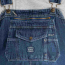 Heritage Unlined Washed Denim Bib Overall - On Model - Stone Wash Dark - Pocket Detail