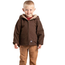 Berne Toddler Sanded and Washed Hooded Coat Sherpa Lined