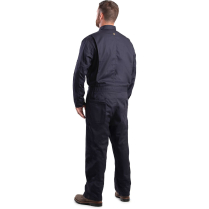 Berne Flame Resistant Unlined Deluxe Coverall - On Model - Navy - Back