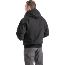 Berne Flex180 Washed Hooded Jacket - On Model - Black - Back