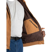 Heartland Washed Duck Hooded Work Jacket  - On Model - Olive - Inside Pocke Left