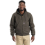 Heartland Washed Duck Hooded Work Jacket  - On Model - Olive - Front