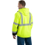 Berne Hi-Vis Type R Class 3 Softshell Jacket - On Model - Hi-Visibility Yellow - Back