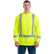 Custom Berne Hi-Vis Type R Class 3 Performance Long Sleeve Tee