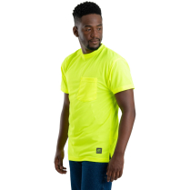 Berne Enhanced Visibility Performance Short Sleeve Tee - On Model - Hi-Visibility Yellow - Side