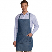 Blue Generation Cotton Denim Bib Apron 6 per Pack
