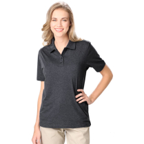 Blue Generation Ladies Heathered Short Sleeve Polo