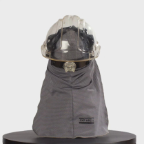 Benchmark FR Goat Flex FR Hard Hat Liner - Grey - Back under transparent hard hat
