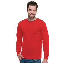 Bayside Midweight 5.4 oz. Unisex Long Sleeve Crew T-Shirt