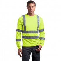 Custom CornerStone&reg; ANSI 107 Class 3 Long Sleeve Snag-Resistant Reflective T-Shirt
