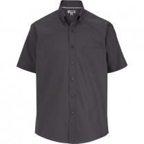 Edwards Men's Short Sleeve Lightweight Button Down Collar Poplin Shirt