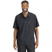 Edwards Button Front Short Sleeve Mesh Back Cook Shirt