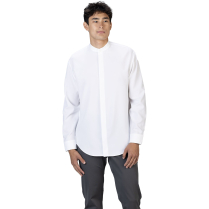 Edwards Men's FlexBatiste Banded Collar Long Sleeve Cafe Shirt