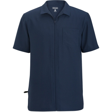 Edwards Men's Essential Soft-Stretch Short Sleeve Service Shirt - Bright Navy - Front