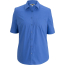 Edwards Ladies' Short Sleeve Stretch Poplin Blouse - French Blue - Front