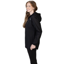 Edwards Ladies' Ecoreflect Rain Jacket - On Model - Black - Left Side