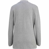 Ladies' Sweater Blazer - Grey Heather - Back