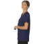 Edwards Ladies' Essential Soft-Stretch Scoop Neck Concealed Zipper Short Sleeve Tunic - On Model - Bright Navy - Left Side