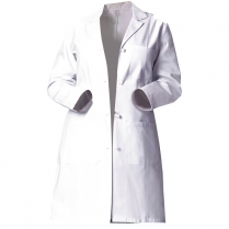 Fashion Seal Ladies' Heavyweight Twill 39" Lab Coat - 3 Pocket / Knot Button / 2-Pc Back Belt / Modern Fit