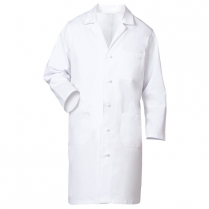 Fashion Seal Unisex Heavyweight Sanforized Cotton Twill  Lab Coat - 3 Pocket / Knot Button / 2-Pc Back Belt with 2 Button Adjustable Closure